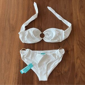 NWT Melissa Odabash Evita White Bikini Set